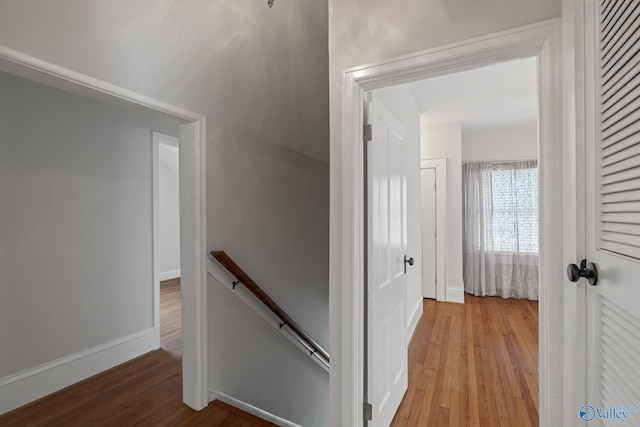 hall featuring light wood-type flooring