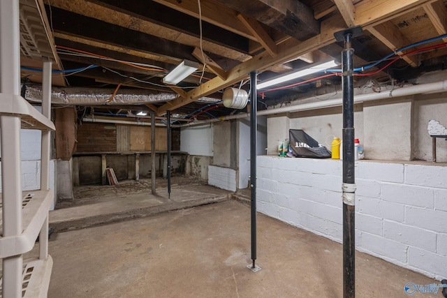 view of basement