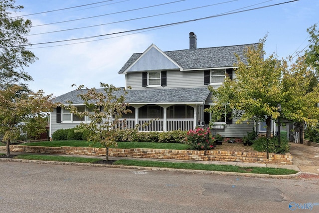 view of front facade with covered porch