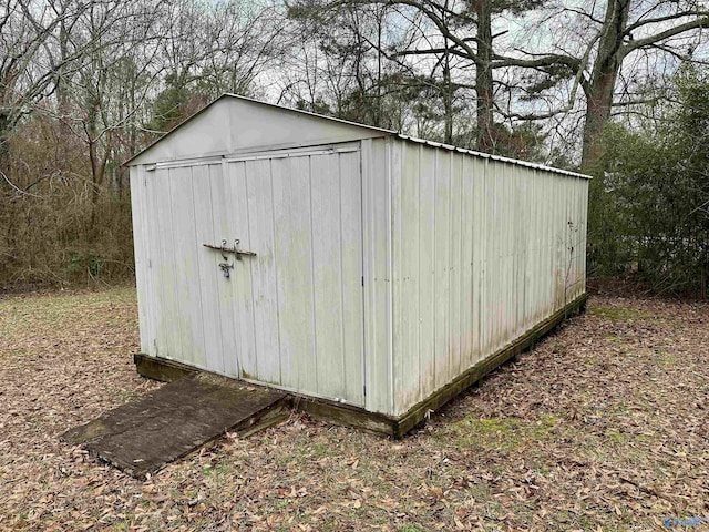 view of shed
