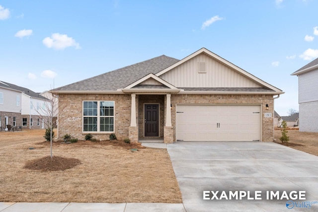 craftsman-style home with a garage