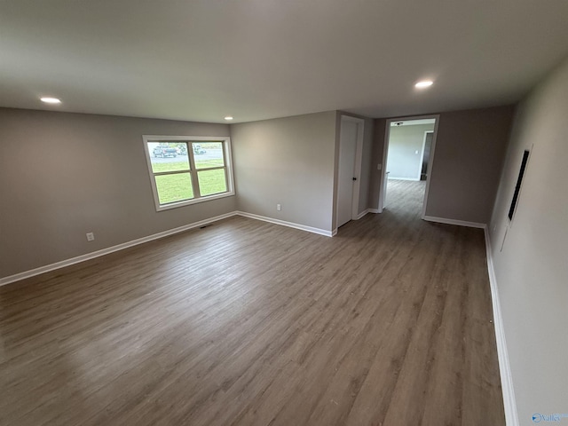 41 County Road 644, Henagar, AL 35978 - unfurnished room with recessed lighting, dark wood-style floors, and baseboards