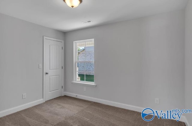 view of carpeted empty room