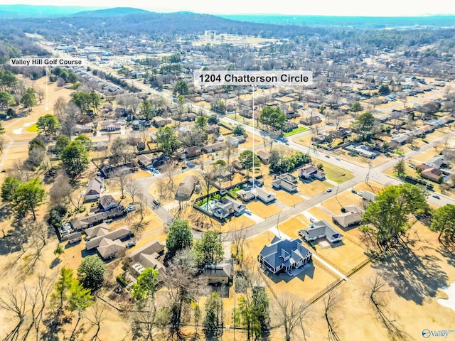 bird's eye view with a residential view