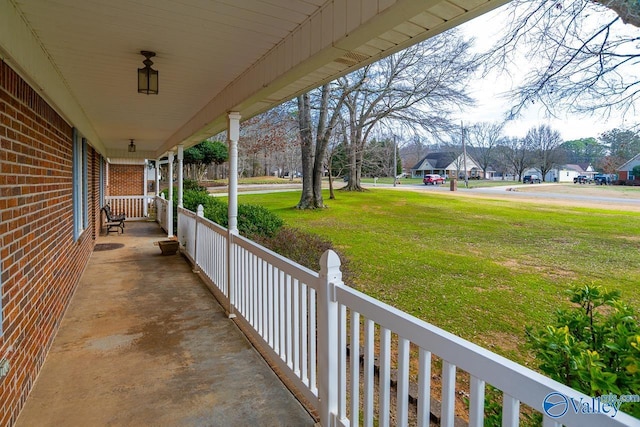 view of patio with covered porch