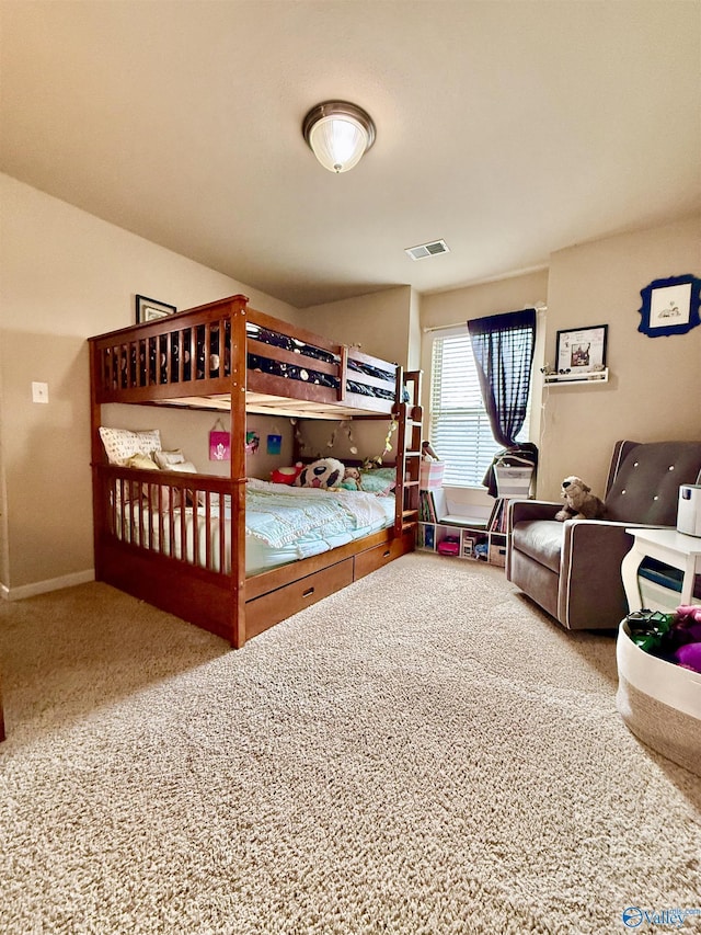 view of carpeted bedroom