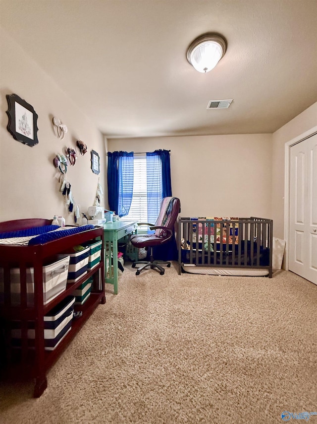 view of carpeted bedroom