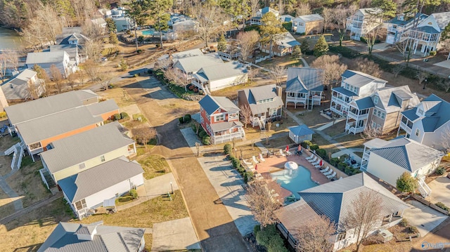 bird's eye view with a residential view