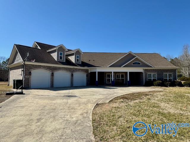 view of front of home with a front yard