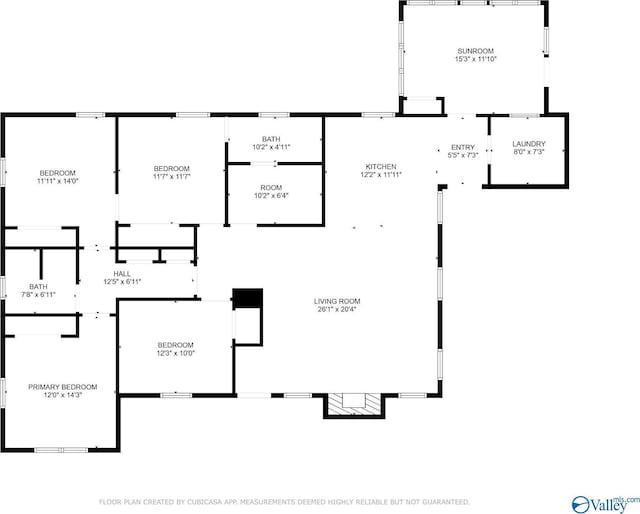 196 Johnson St, Rainsville, AL 35986 - floor plan / room layout
