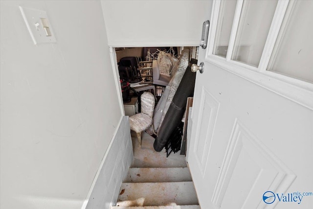 view of staircase
