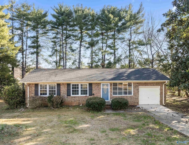 single story home featuring a garage