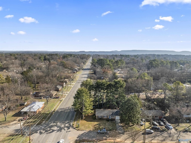 aerial view featuring a mountain view