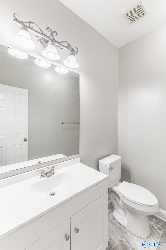 238 Riverwalk Trl, New Market, AL 35716 - half bath featuring marble look tiles and vanity