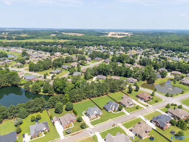 238 Riverwalk Trl, New Market, AL 35716 - aerial perspective of suburban area featuring a nearby body of water