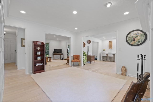 24961 Capshaw Rd, Athens, AL 35613 - foyer featuring light wood-style flooring, crown molding, and recessed lighting