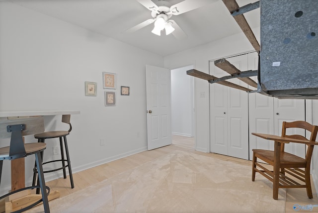 24961 Capshaw Rd, Athens, AL 35613 - living area featuring ceiling fan and wood finished floors