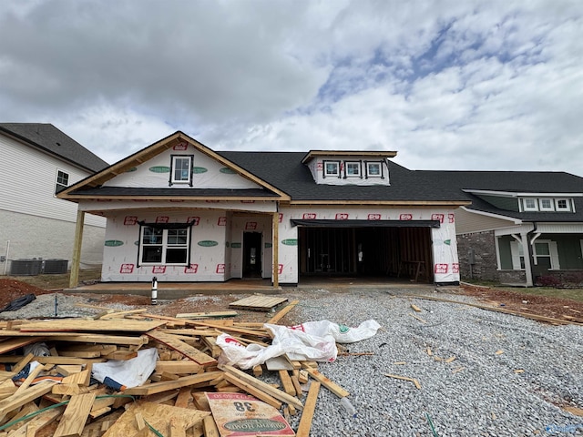 19955 Pebble Brook Ln, Athens, AL 35611 - property under construction with an attached garage and covered porch