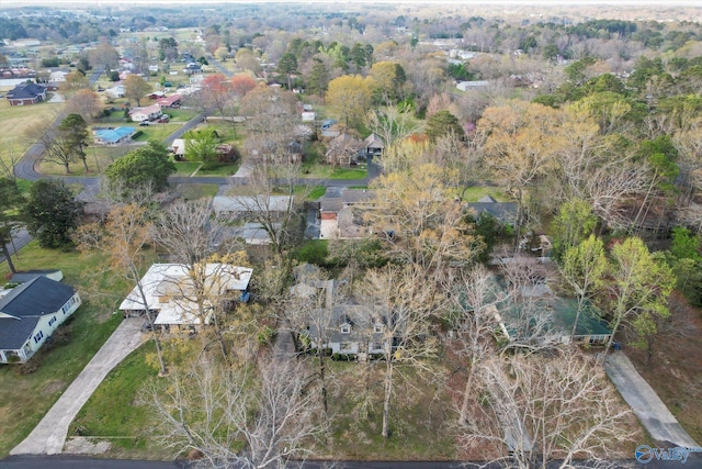 aerial view with a residential view