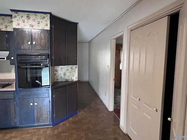 765 County Road 745, Cedar Bluff, AL 35959 - kitchen with exhaust hood and black appliances