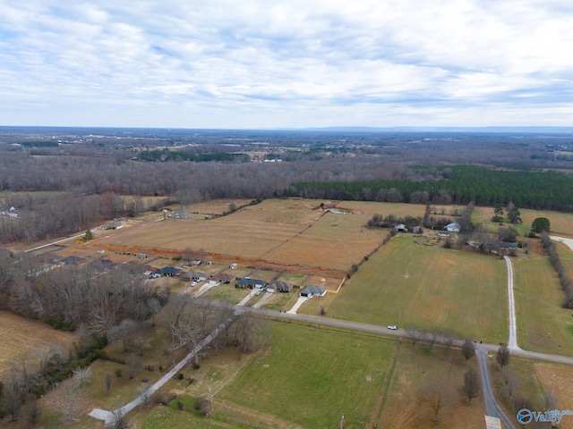 bird's eye view with a rural view