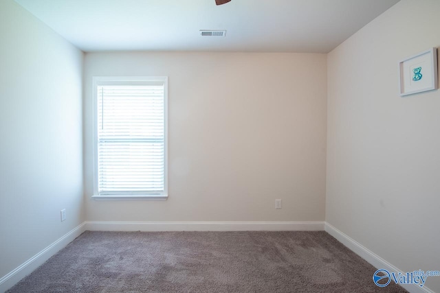 view of carpeted empty room