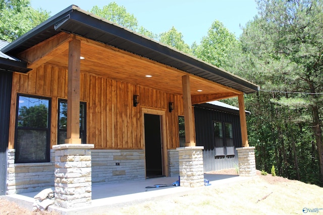 6200 Dalewood Ln, Guntersville, AL 35976 - covered porch featuring french doors