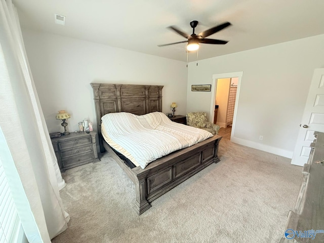 101 River Springs Ct, New Market, AL 35761 - carpeted bedroom with baseboards and a ceiling fan