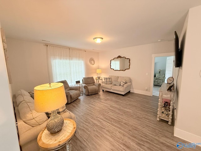 101 River Springs Ct, New Market, AL 35761 - living area with wood finished floors and baseboards