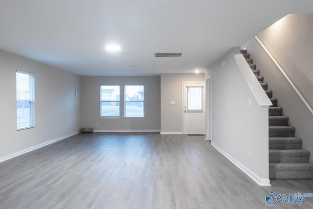 entryway with light wood-type flooring