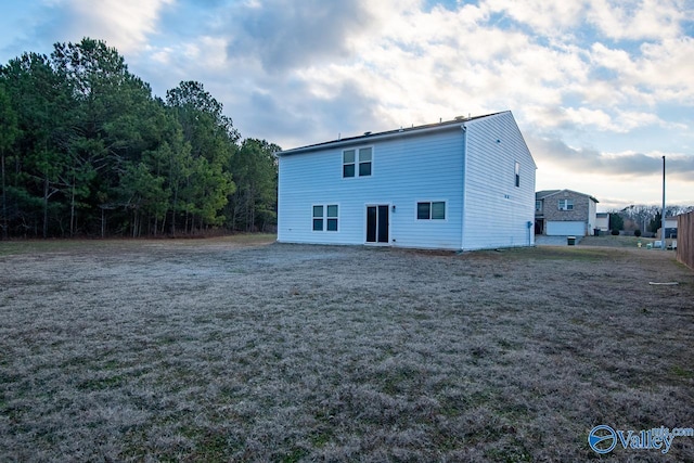 view of back of property