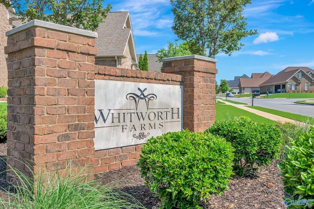 view of community sign