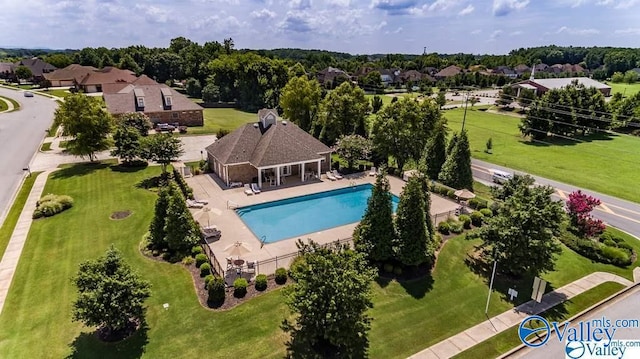 birds eye view of property
