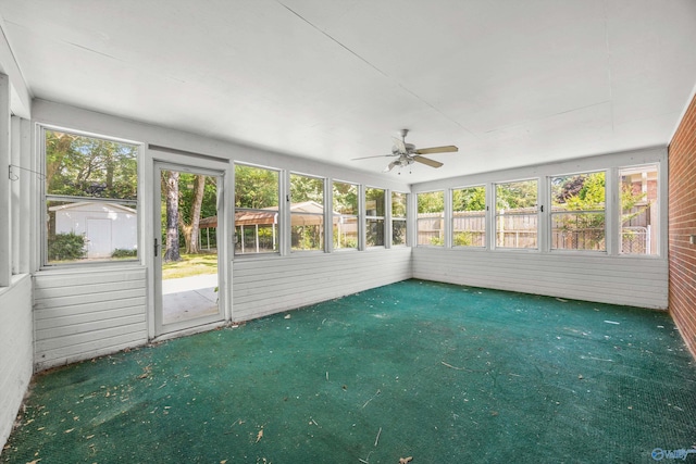 11303 Crestfield Dr, Huntsville, AL 35803 - unfurnished sunroom featuring ceiling fan