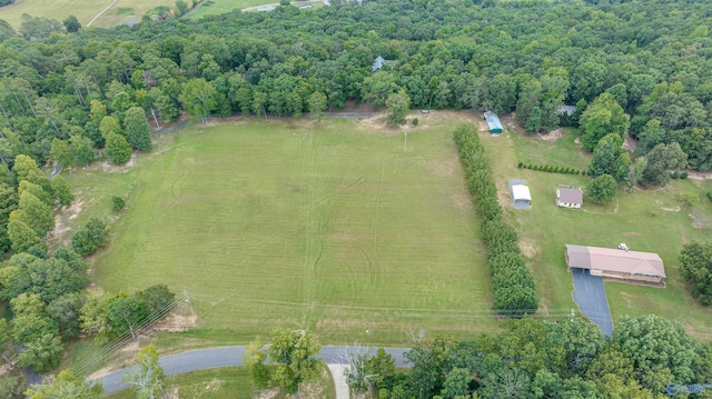 drone / aerial view featuring a rural view