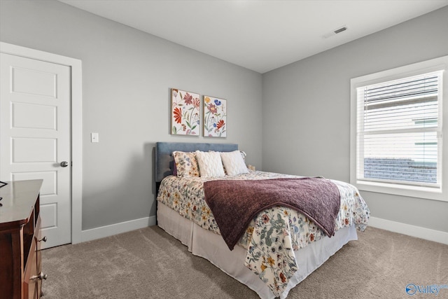 view of carpeted bedroom