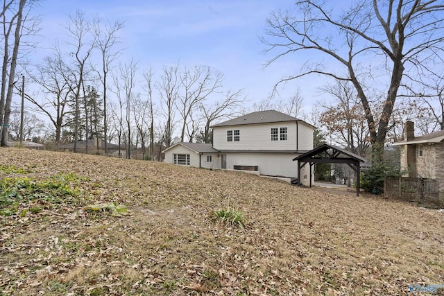 exterior space featuring a gazebo