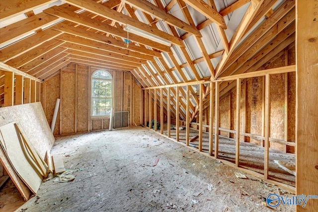 view of attic