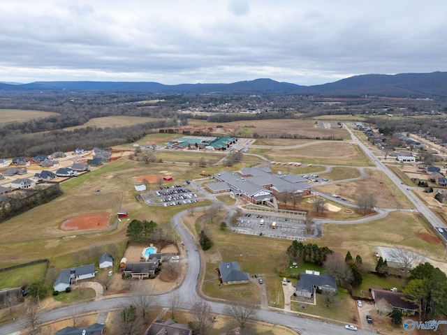 bird's eye view featuring a mountain view