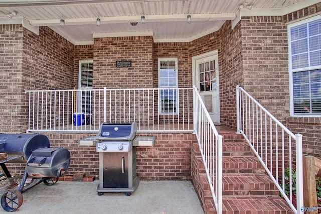 view of patio featuring area for grilling