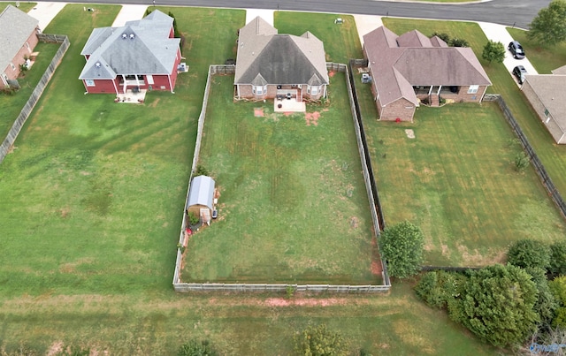 aerial view featuring a residential view