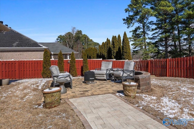 view of patio / terrace with a fenced backyard