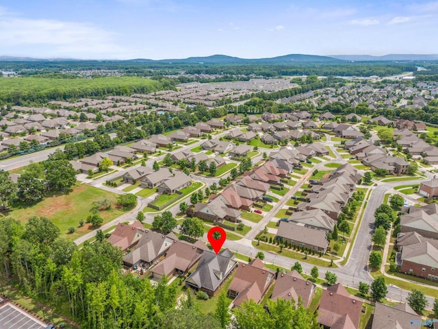 8 Cypress Point Dr, Huntsville, AL 35824 - aerial view of property and surrounding area featuring nearby suburban area and a mountainous background