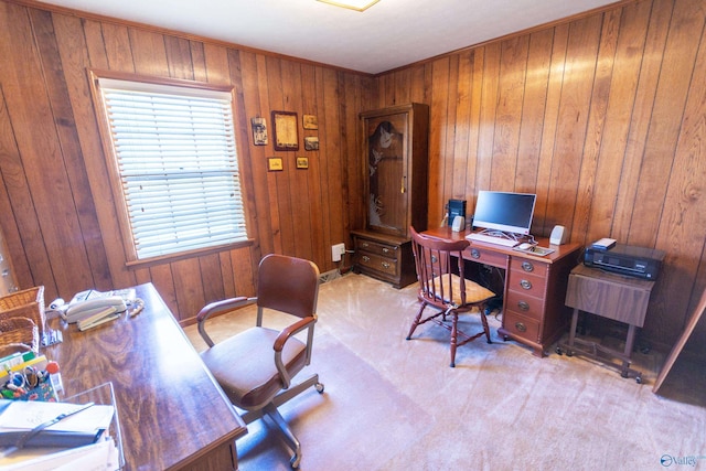 home office with carpet