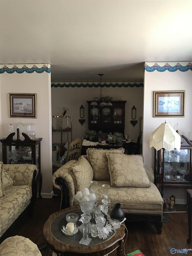 3411 Euclid Dr NW, Huntsville, AL 35810 - living room featuring wood finished floors