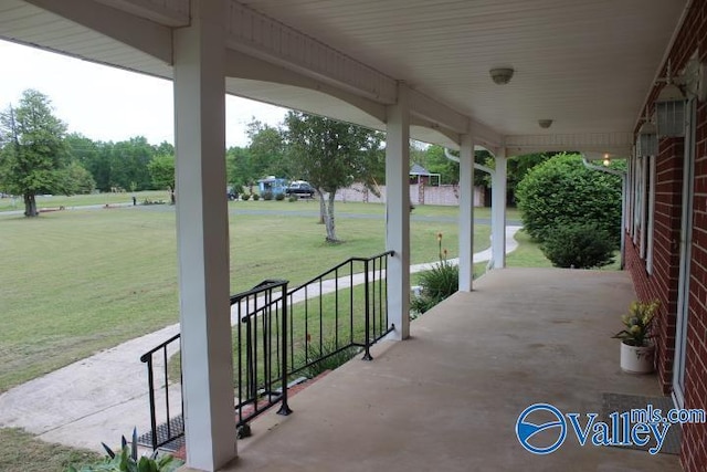 view of patio / terrace featuring covered porch