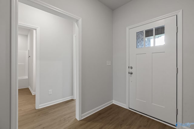 entrance foyer featuring hardwood / wood-style flooring