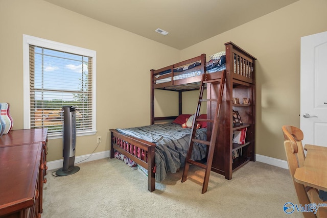 view of carpeted bedroom