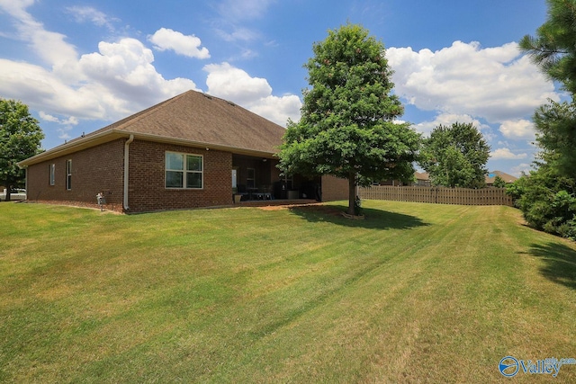 exterior space with a lawn