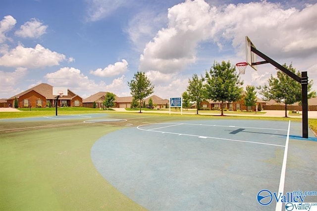 view of basketball court